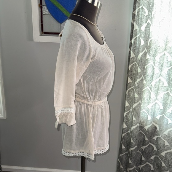 Eberjey Summer of Love Rosalie Romper Cover Up in Sand. SZ Small From Revolve - Picture 6 of 8
